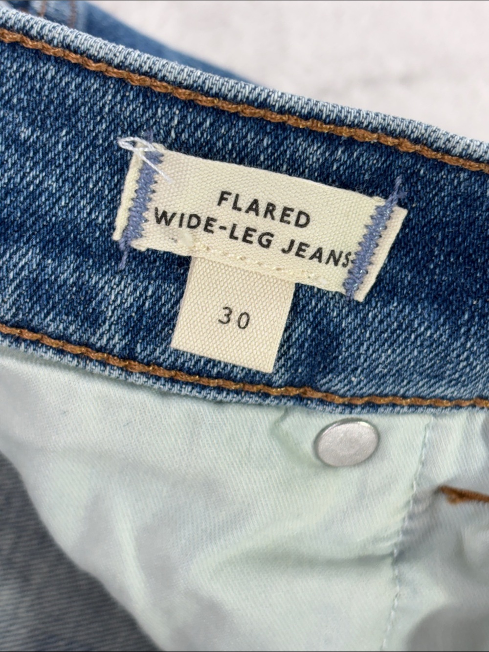 Madewell Flared Wide Leg Frayed Hem Jeans Size 30 - Picture 4 of 11